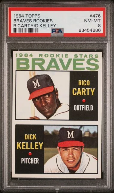 1964 Topps R.Carty/D.Kelley Braves Rookies #476 card image