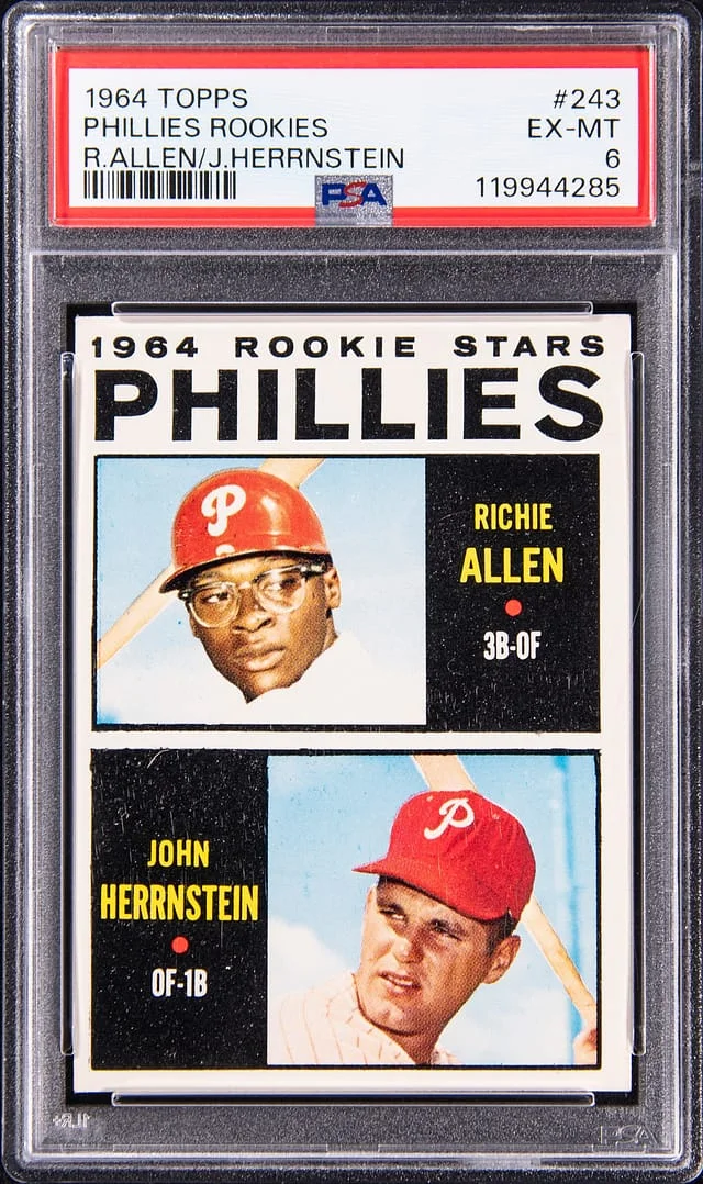 1964 Topps Richie Allen/John Hernstein Phillies Rookies #243 card image
