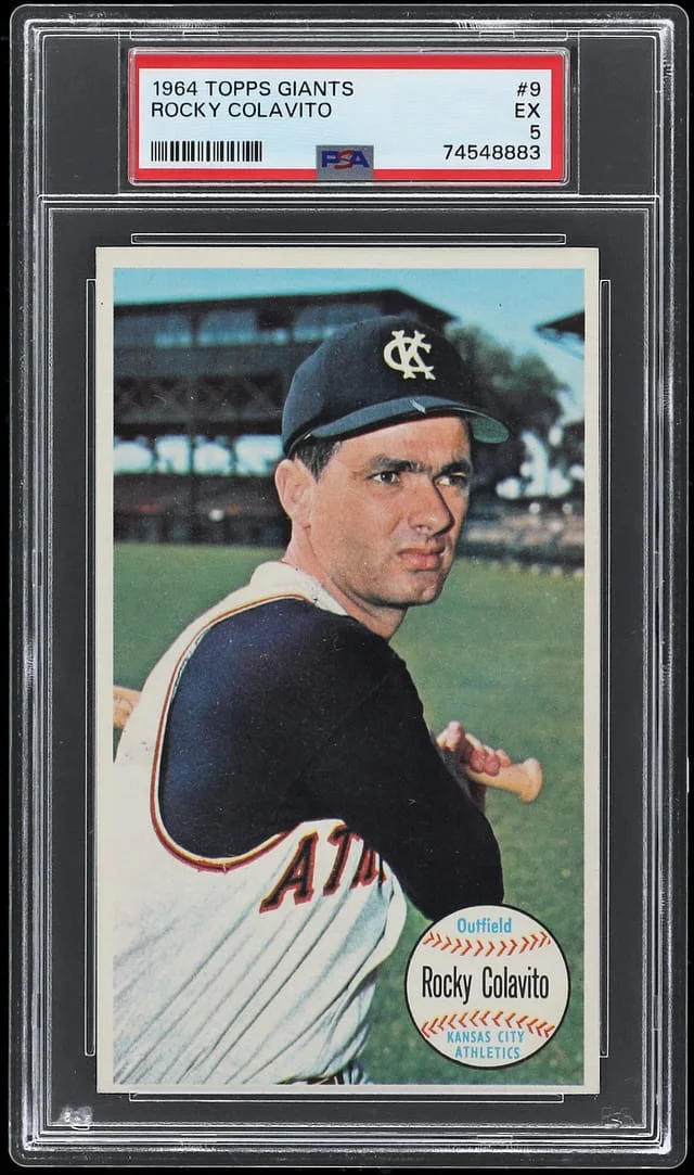 1964 Topps Rocky Colavito Giants #9 card image