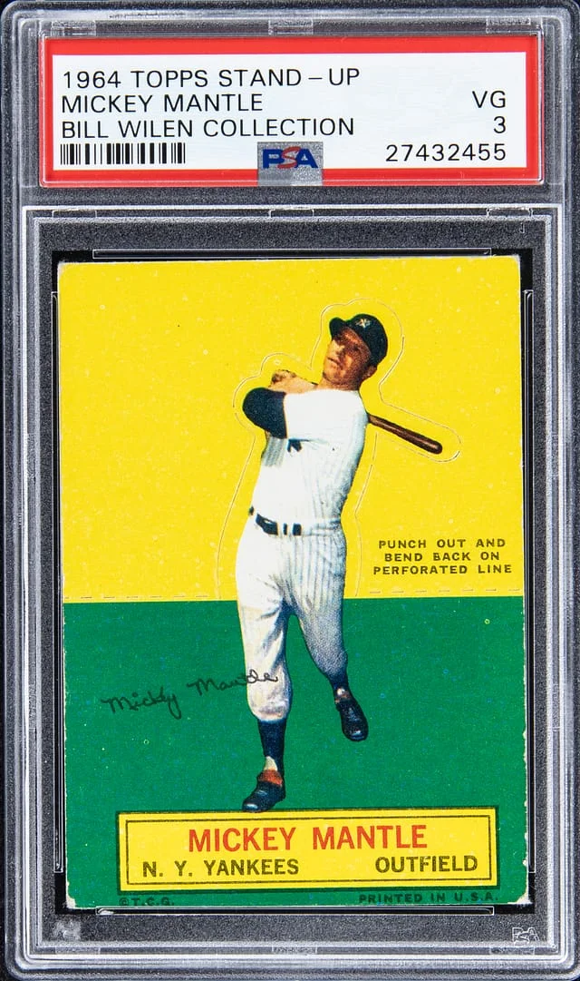 1964 Topps Stand Up Bill Wilen Collection Mickey Mantle #no-number card image