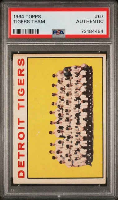 1964 Topps Tigers Team #67 card image