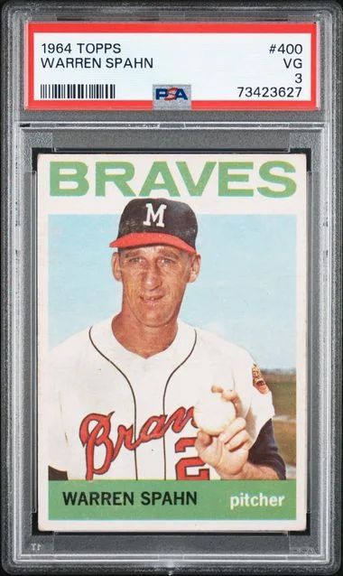 1964 Topps Warren Spahn #400 card image
