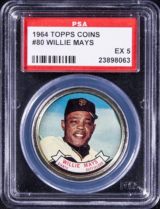 1964 Topps Willie Mays Coins #80 card image