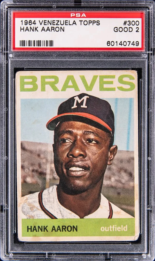 1964 Venezuela Topps Hank Aaron #300 card image