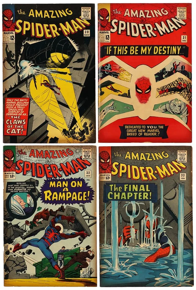 1965-66 Marvel) 4 Books - Raw Appearance of Gwen Stacy, Harry Osborn #1st card image