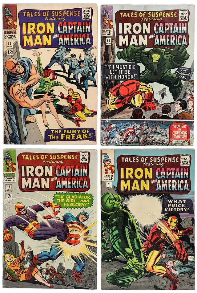 1965-66 Marvel) 4 Books - Raw Appearance of Sharon Carter, Titanium Man #1st card image