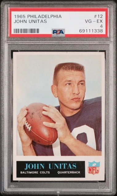 1965 Philadelphia John Unitas #12 card image