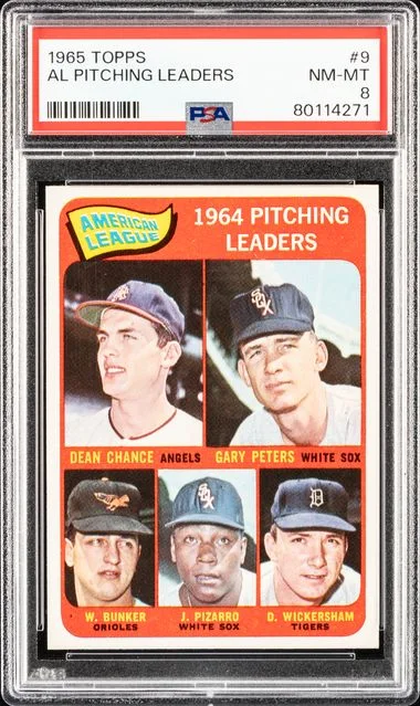 1965 Topps AL Pitching Leaders #9 card image