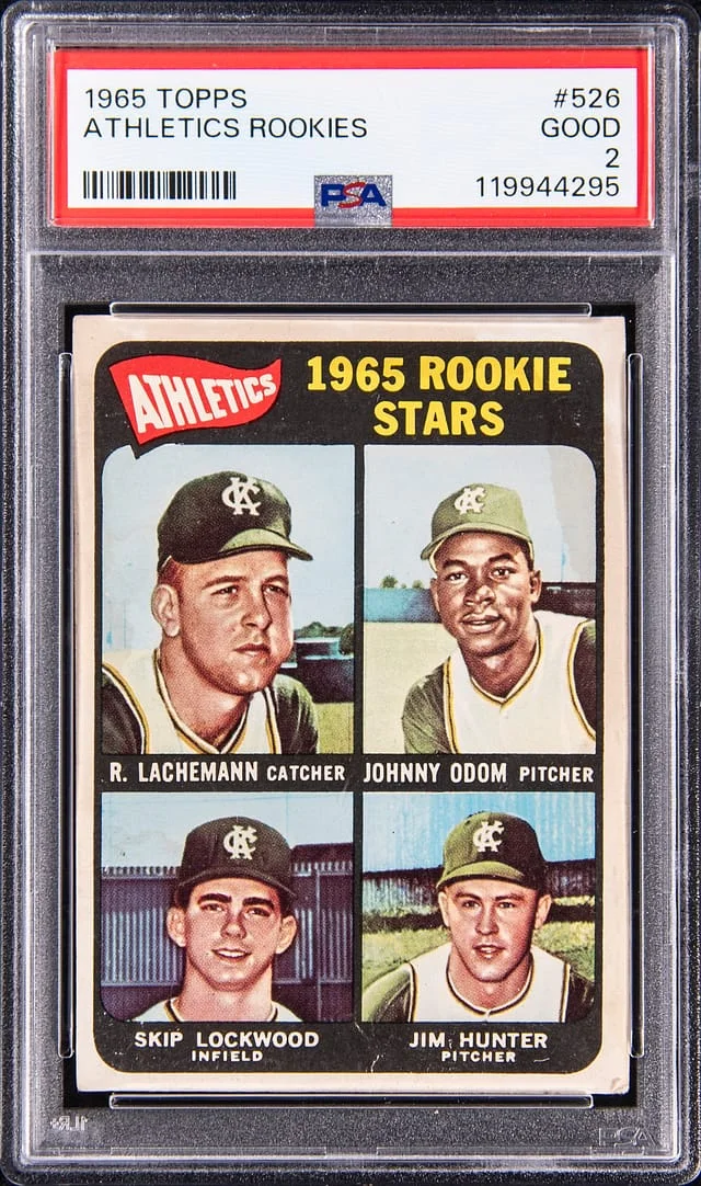 1965 Topps Athletics Rookies #526 Jim HunterRookie #526 card image
