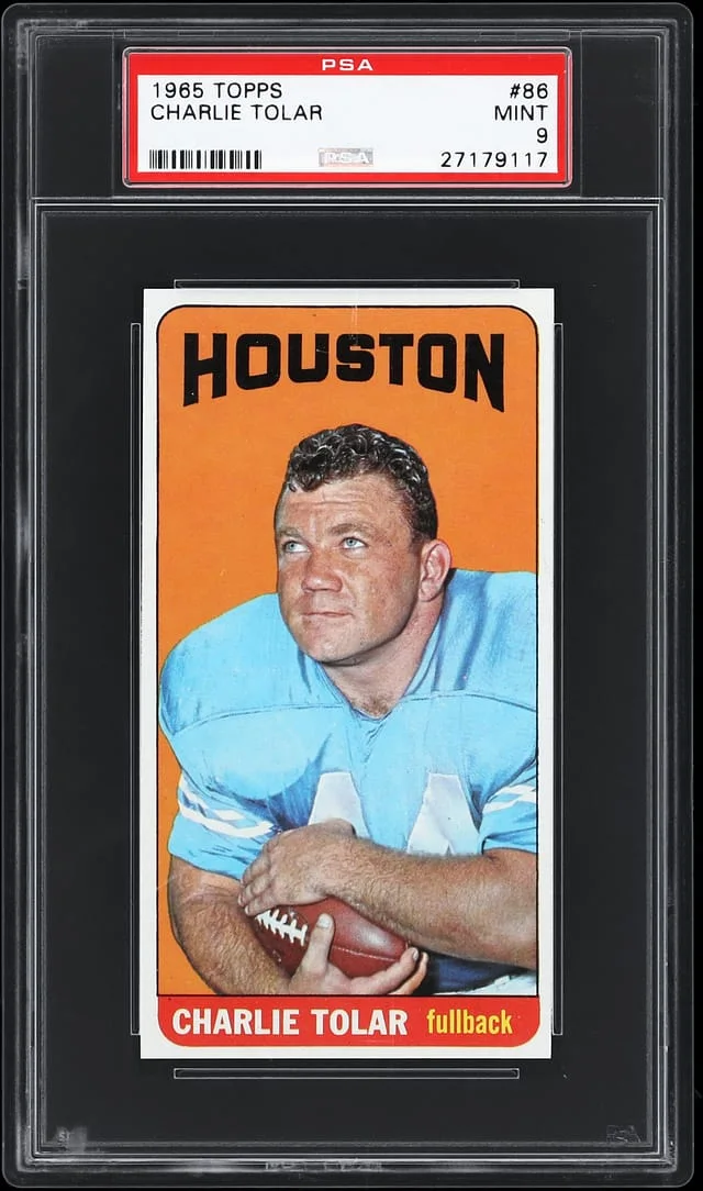 1965 Topps Charlie Tolar #86 card image