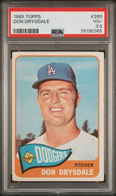 1965 Topps Don Drysdale #260 card image