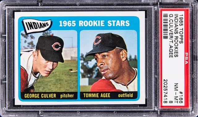 1965 Topps George Culver/Tommie Agee Indians Rookies #166 card image