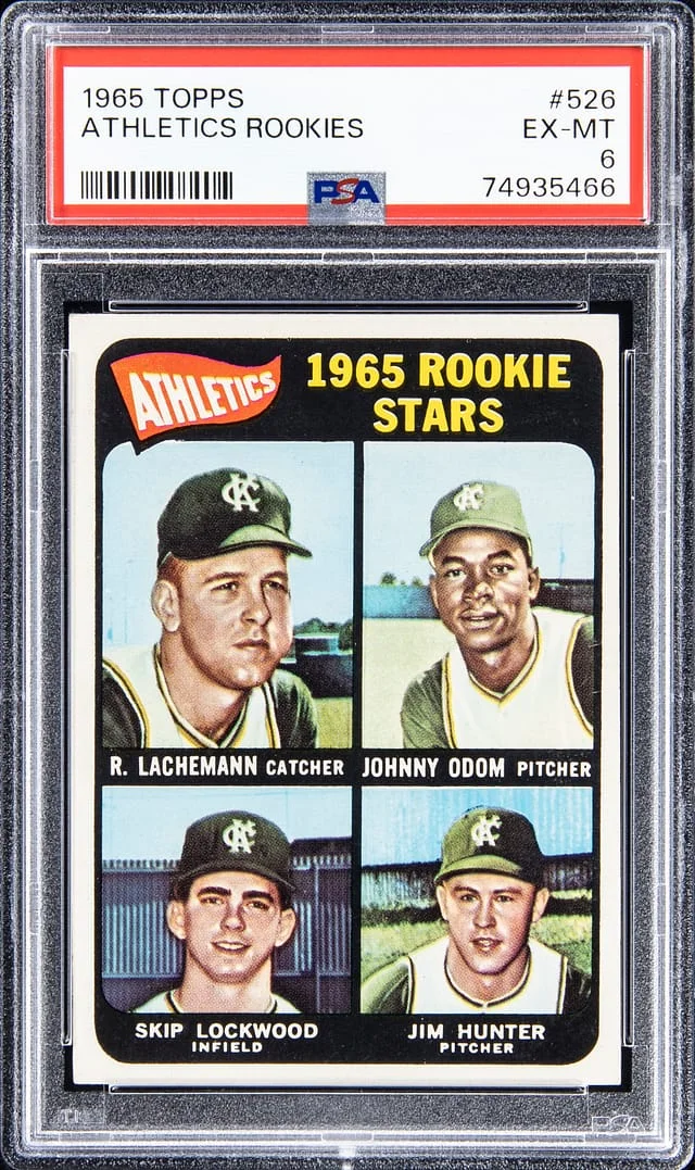 1965 Topps Jim Catfish Hunter Athletics Rookies #526 card image