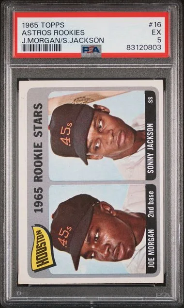 1965 Topps J.Morgan/S.Jackson Astros Rookies #16 card image