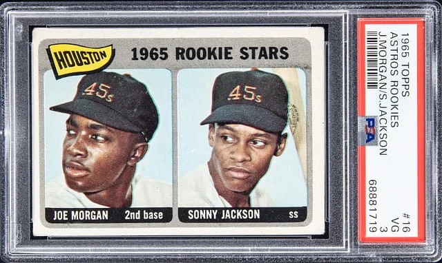 1965 Topps Joe Morgan, Sonny Jackson Astros Rookies #16 card image