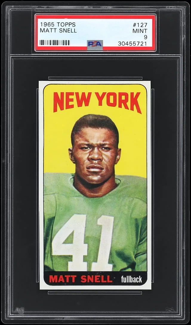 1965 Topps Matt Snell #127 card image