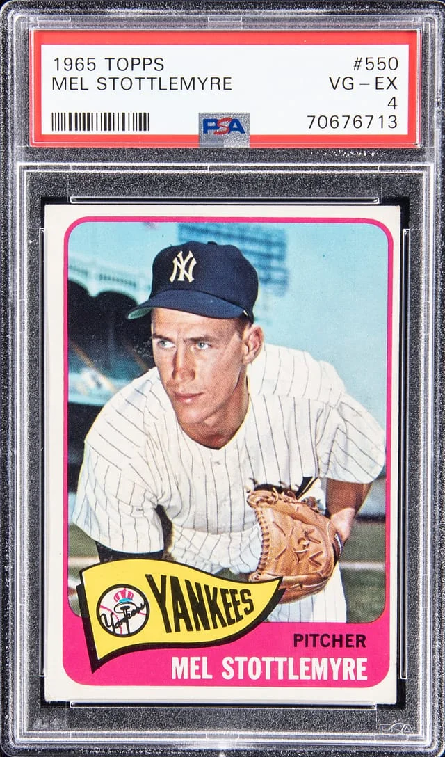 1965 Topps Mel Stottlemyre #550 card image
