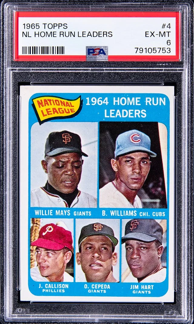 1965 Topps Nl Home Run Leaders #4 card image