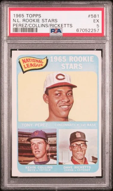 1965 Topps N.L. Stars Perez/Collins/Ricketts #581 card image