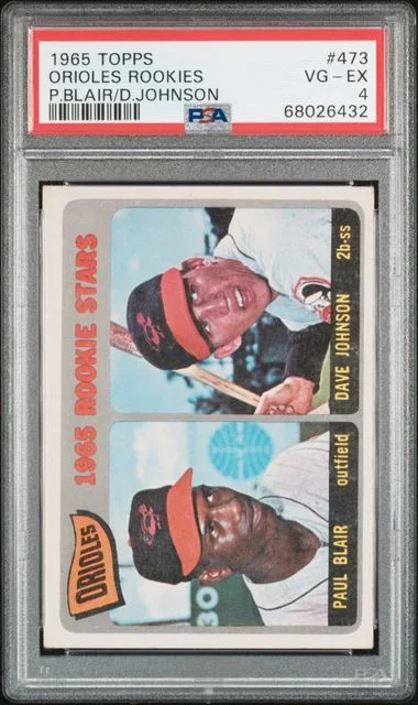 1965 Topps Orioles Rookies P.Blair/D.Johnson #473 card image