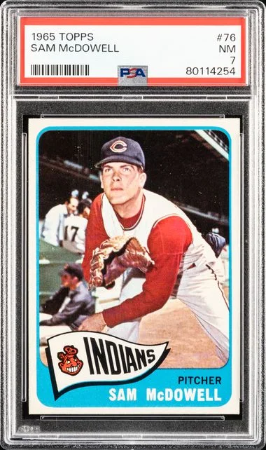 1965 Topps Sam Mcdowell #76 card image