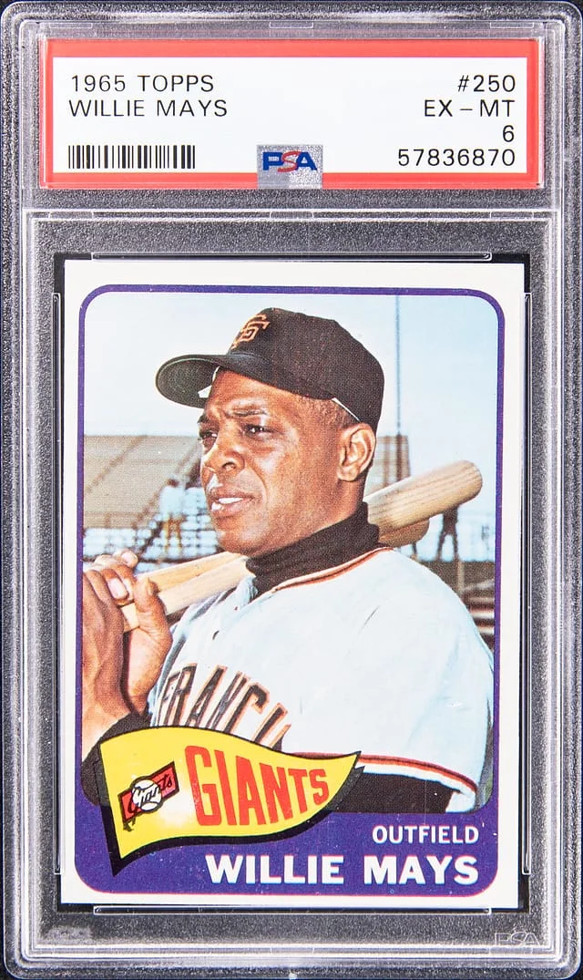1965 Topps Willie Mays - EX-MT 6 #250 card image