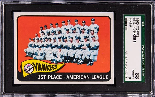1965 Topps Yankees Team #513 card image