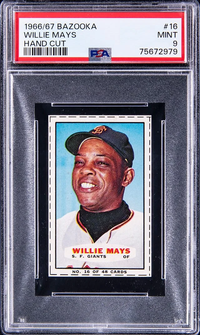 1966-67 Bazooka Hand Cut Willie Mays #16 card image