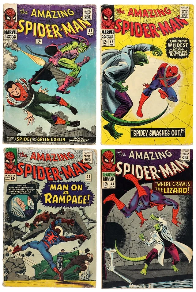 1966-67 Marvel) 4 Books - Raw Appearance of the Lizard, Norman Osborn Revealed as Green Goblin #2nd/3rd card image
