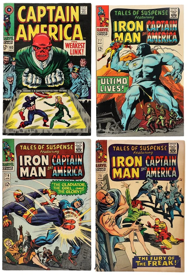 1966-68 Marvel) 4 Books - Raw Appearance of Sharon Carter (Agent 13), Peggy Carter, Batroc the Leaper #1st card image