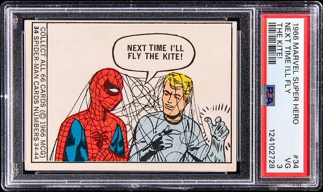 1966 Donruss Spider-Man, Next Time I'll Fly The Kite! Marvel Super Heroes #34 card image