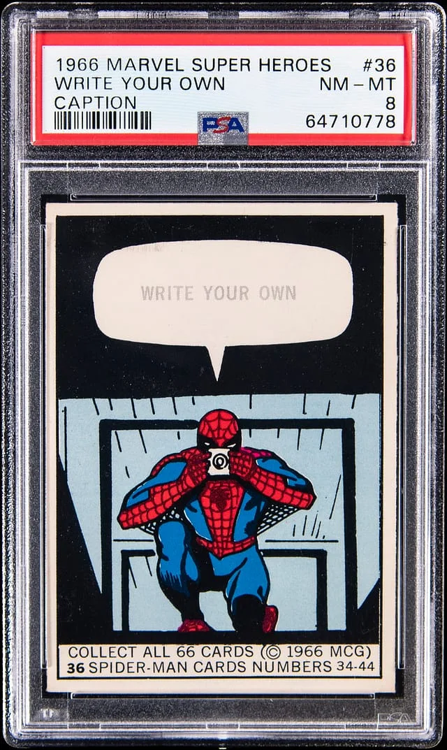 1966 Donruss Spider-Man, (Write Your Own Caption) Marvel Super Heroes #36 card image