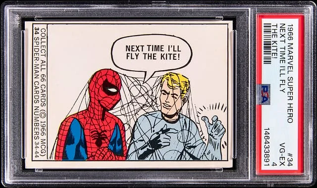 1966 Donruss Spiderman, Next Time I'll Fly The Kite! Marvel Super Heroes #34 card image