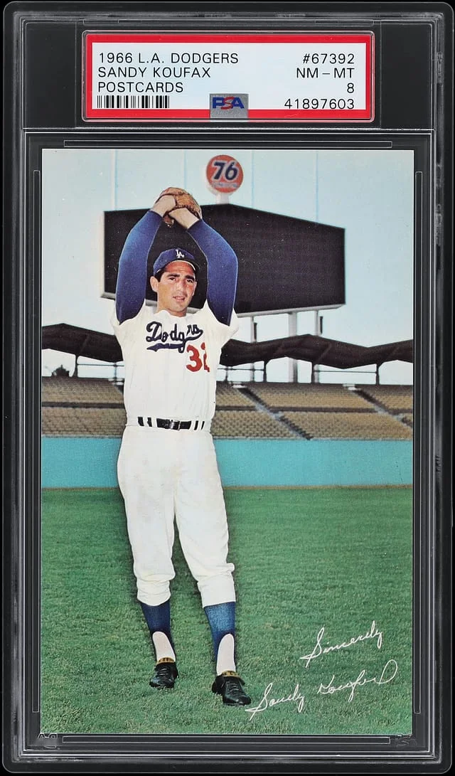1966 L.A. Dodgers Postcards Sandy Koufax #67392 card image
