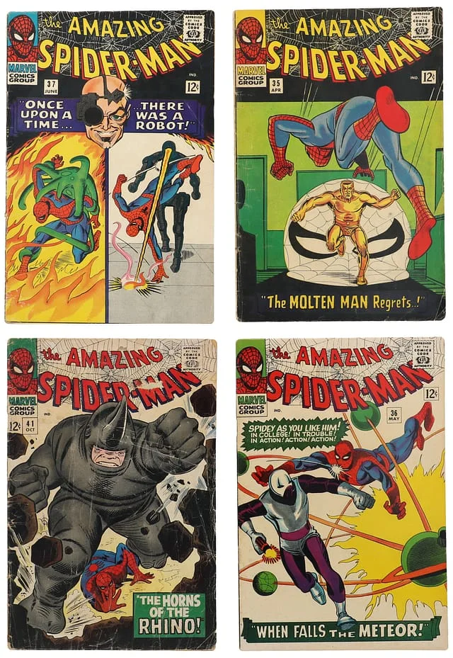 1966 Marvel) 4 Books - Raw - 1st Appearance of Rhino, Looter, Full Appearance of Norman Osborn (Not in Green Goblin Costume) #1st card image