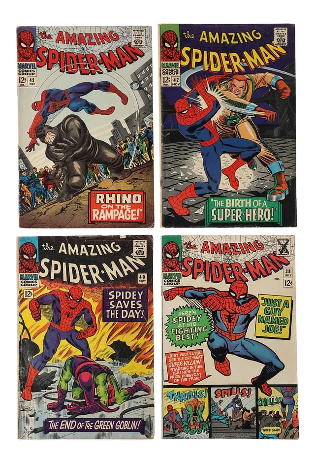 1966 Marvel) 4 Books - Raw Appearance of Mary Jane Watson, Origin of Green Goblin #1st card image