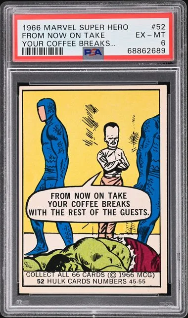 1966 Marvel Super Heroes From Now On Take Your Coffee Breaks... #52 card image