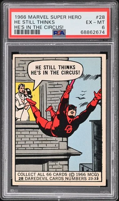 1966 Marvel Super Heroes He Still Thinks He's In The Circus! #28 card image