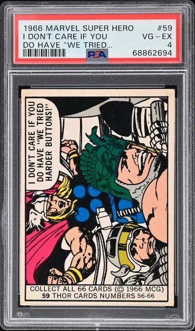 1966 Marvel Super Heroes I Don't Care If You Do Have We Tried... #59 card image