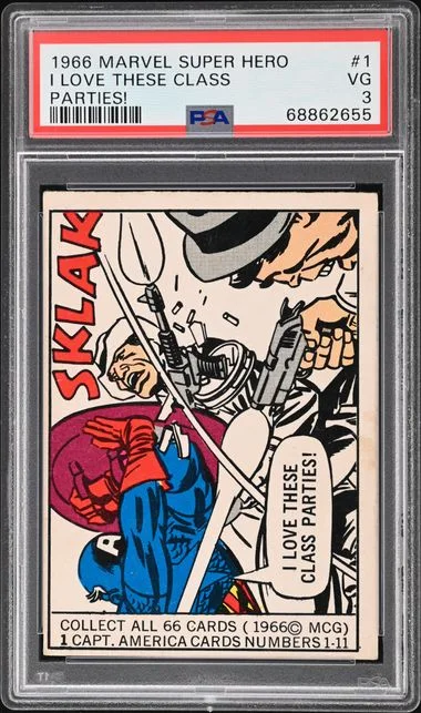 1966 Marvel Super Heroes I Love These Class Parties! #1 card image