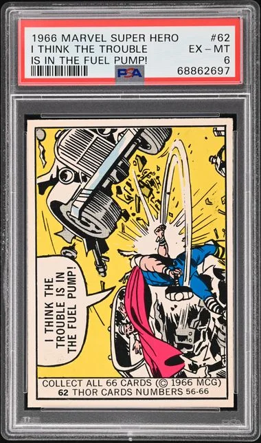 1966 Marvel Super Heroes I Think The Trouble Is In The Fuel Pump! #62 card image