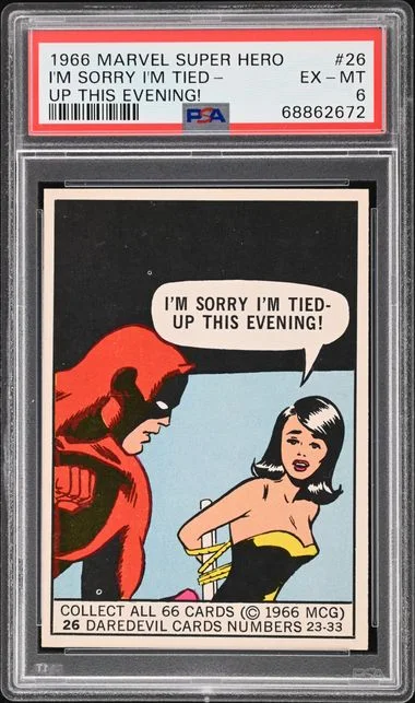 1966 Marvel Super Heroes I'm Sorry I'm Tied-Up This Evening! #26 card image