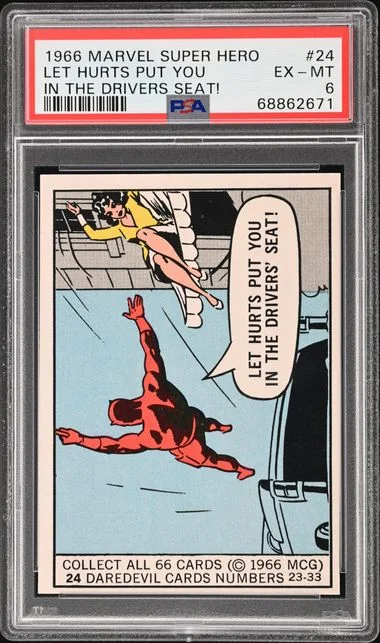 1966 Marvel Super Heroes Let Hurts Put You In The Drivers Seat! #24 card image