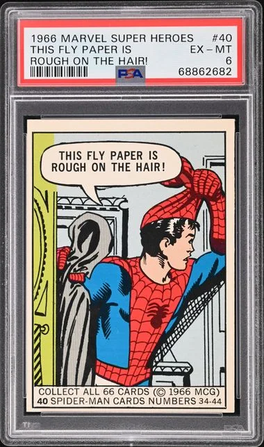 1966 Marvel Super Heroes This Fly Paper Is Rough On The Hair! #40 card image