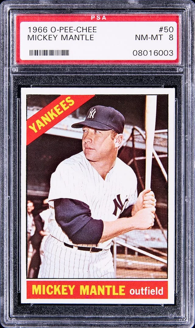 1966 O-Pee-Chee Mickey Mantle #50 card image