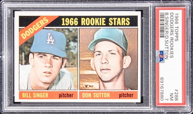 1966 Topps Bill Singer, Don Sutton Dodgers Rookies #288 card image