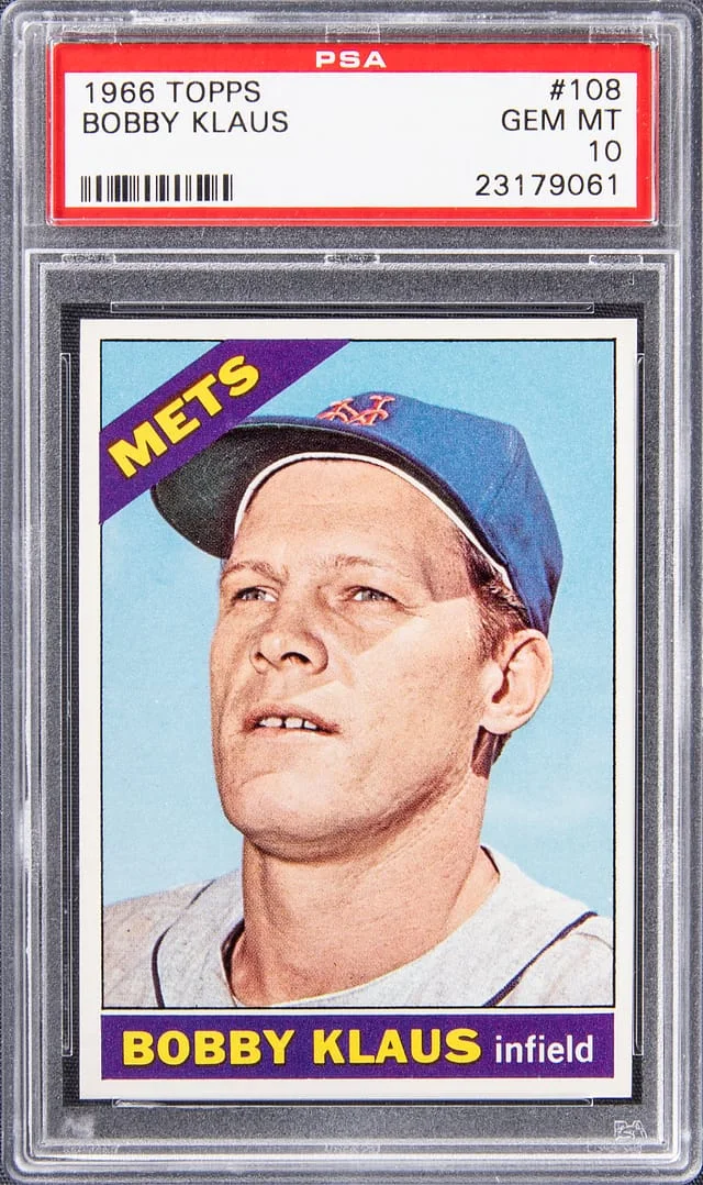 1966 Topps Bobby Klaus #108 card image