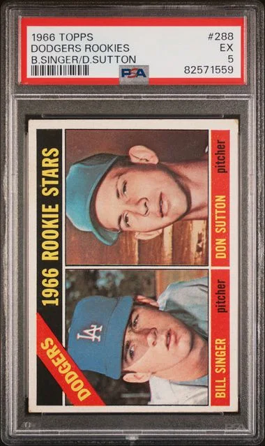 1966 Topps Dodgers Rookies B.Singer/D.Sutton #288 card image