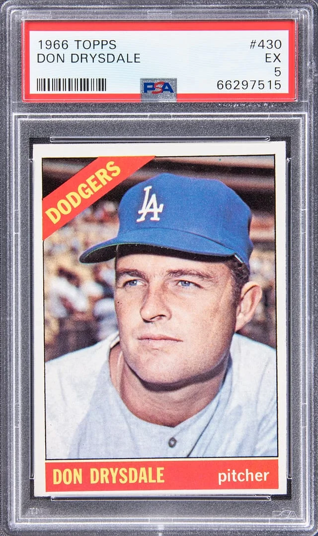 1966 Topps Don Drysdale #430 card image