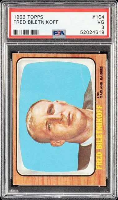 1966 Topps Fred Biletnikoff #104 card image